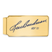 Gold-plating over Sterling Silver Lou Boudreau Hall of Fame Signature Epoxy Money Clip