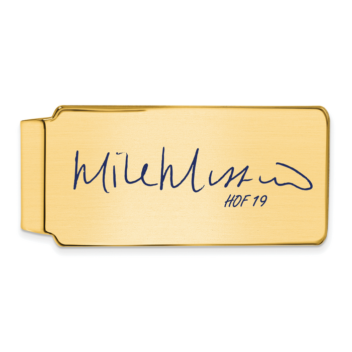 Gold-plating over Sterling Silver Mike Mussina Hall of Fame Signature Epoxy Money Clip