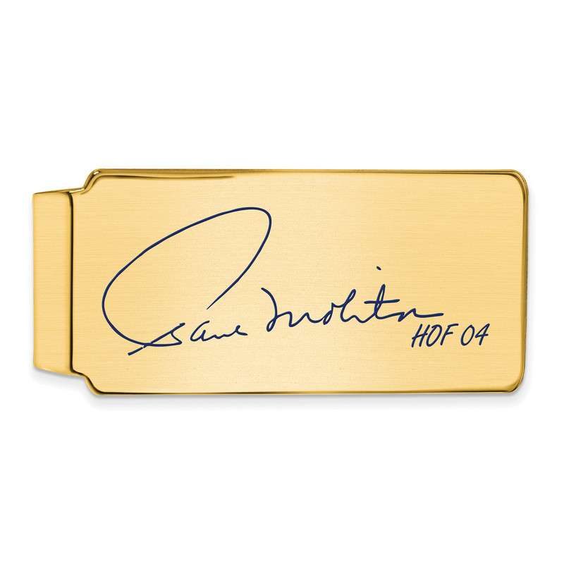 Gold-plating over Sterling Silver Paul Molitor Hall of Fame Signature Epoxy Money Clip