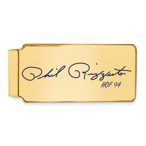 Gold-plating over Sterling Silver Phil Rizzuto Hall of Fame Signature Epoxy Money Clip