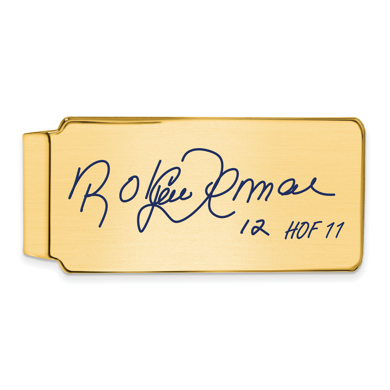 Gold-plating over Sterling Silver Roberto Alomar Hall of Fame Signature Epoxy Money Clip