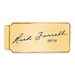 Gold-plating over Sterling Silver Rick Ferrell Hall of Fame Signature Epoxy Money Clip