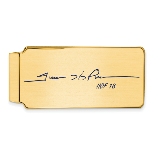 Gold-plating over Sterling Silver Trevor Hoffman Hall of Fame Signature Epoxy Money Clip