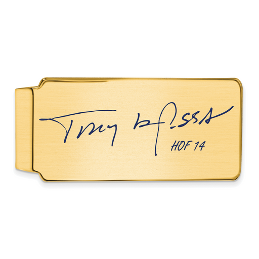 Gold-plating over Sterling Silver Tony La Russa Hall of Fame Signature Epoxy Money Clip