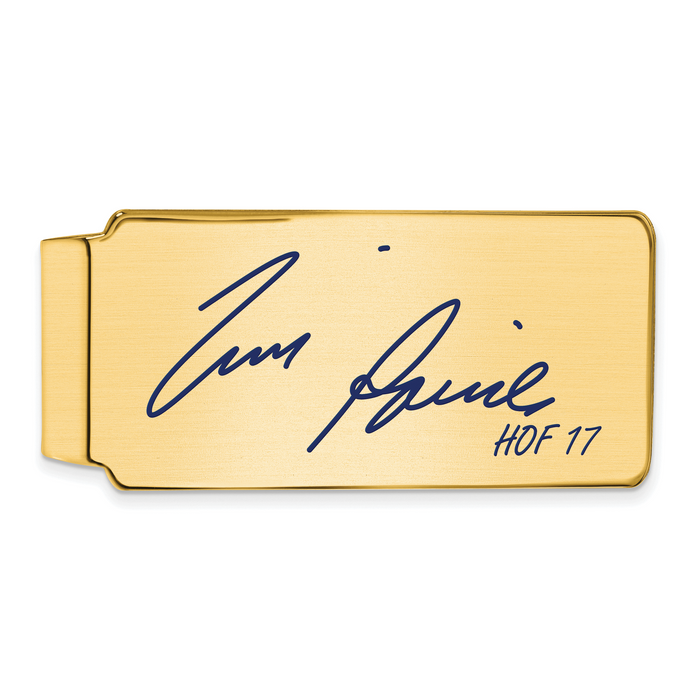 Gold-plating over Sterling Silver Tim Raines Hall of Fame Signature Epoxy Money Clip