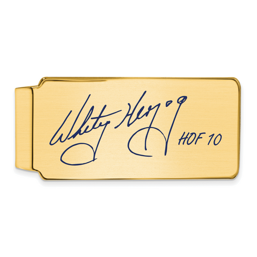 Gold-plating over Sterling Silver Whitey Herzog Hall of Fame Signature Epoxy Money Clip