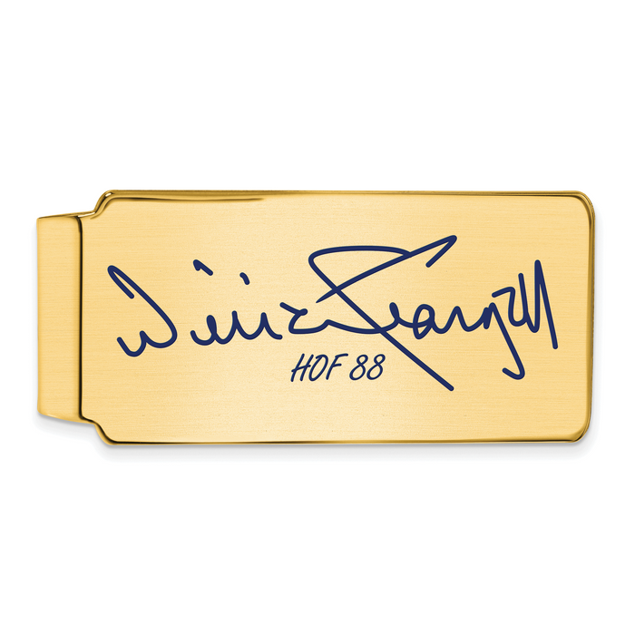 Gold-plating over Sterling Silver Wilver WILLIE Stargell Hall of Fame Signature Epoxy Money Clip