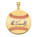 Gold-plating over Sterling Silver Alan Trammell Hall of Fame Signature Medium Epoxy Baseball Pendant