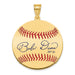 Gold-plating over Sterling Silver Bobby Doerr Hall of Fame Signature Medium Epoxy Baseball Pendant
