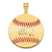 Gold-plating over Sterling Silver Barry Larkin Hall of Fame Signature Medium Epoxy Baseball Pendant
