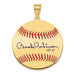 Gold-plating over Sterling Silver Brooks Robinson Hall of Fame Signature Medium Epoxy Baseball Pendant