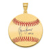 Gold-plating over Sterling Silver Bruce Sutter Hall of Fame Signature Medium Epoxy Baseball Pendant
