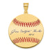 Gold-plating over Sterling Silver Jim CATFISH Hunter Hall of Fame Signature Medium Epoxy Baseball Pendant