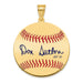 Gold-plating over Sterling Silver Don Sutton Hall of Fame Signature Medium Epoxy Baseball Pendant