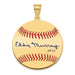Gold-plating over Sterling Silver Eddie Murray Hall of Fame Signature Medium Epoxy Baseball Pendant