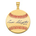 Gold-plating over Sterling Silver Enos Slaughter Hall of Fame Signature Medium Epoxy Baseball Pendant