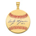Gold-plating over Sterling Silver Early Wynn Jr Hall of Fame Signature Medium Epoxy Baseball Pendant