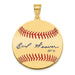 Gold-plating over Sterling Silver Earl Weaver Hall of Fame Signature Medium Epoxy Baseball Pendant