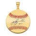 Gold-plating over Sterling Silver Jeff Bagwell Hall of Fame Signature Medium Epoxy Baseball Pendant