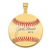 Gold-plating over Sterling Silver John JACK Morris Hall of Fame Signature Medium Epoxy Baseball Pendant
