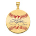Gold-plating over Sterling Silver James JIM Palmer Hall of Fame Signature Medium Epoxy Baseball Pendant
