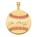 Gold-plating over Sterling Silver Joe Torre Hall of Fame Signature Medium Epoxy Baseball Pendant
