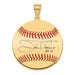 Gold-plating over Sterling Silver James JIM Thome Hall of Fame Signature Medium Epoxy Baseball Pendant