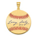 Gold-plating over Sterling Silver Larry Doby Hall of Fame Signature Medium Epoxy Baseball Pendant