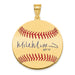 Gold-plating over Sterling Silver Mike Mussina Hall of Fame Signature Medium Epoxy Baseball Pendant