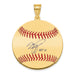 Gold-plating over Sterling Silver Mike Piazza Hall of Fame Signature Medium Epoxy Baseball Pendant