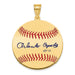 Gold-plating over Sterling Silver Orlando Cepeda Hall of Fame Signature Medium Epoxy Baseball Pendant