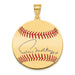 Gold-plating over Sterling Silver Paul Molitor Hall of Fame Signature Medium Epoxy Baseball Pendant