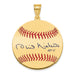 Gold-plating over Sterling Silver Phil Niekro Hall of Fame Signature Medium Epoxy Baseball Pendant