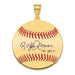 Gold-plating over Sterling Silver Roberto Alomar Hall of Fame Signature Medium Epoxy Baseball Pendant