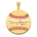 Gold-plating over Sterling Silver Rodney Carew Hall of Fame Signature Medium Epoxy Baseball Pendant