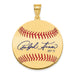 Gold-plating over Sterling Silver Ralph Kiner Hall of Fame Signature Medium Epoxy Baseball Pendant