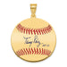 Gold-plating over Sterling Silver Atanasio TONY Perez Hall of Fame Signature Medium Epoxy Baseball Pendant
