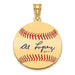 Gold-plating over Sterling Silver Al Lopez Hall of Fame Signature Small Epoxy Baseball Pendant