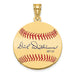 Gold-plating over Sterling Silver Dick Williams Hall of Fame Signature Small Epoxy Baseball Pendant