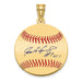 Gold-plating over Sterling Silver Ivan PUDGE Rodriguez Hall of Fame Signature Small Epoxy Baseball Pe