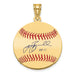Gold-plating over Sterling Silver Jeff Bagwell Hall of Fame Signature Small Epoxy Baseball Pendant