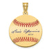 Gold-plating over Sterling Silver Luis Aparicio Hall of Fame Signature Small Epoxy Baseball Pendant