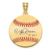 Gold-plating over Sterling Silver Roberto Alomar Hall of Fame Signature Small Epoxy Baseball Pendant