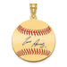 Gold-plating over Sterling Silver Tim Raines Hall of Fame Signature Small Epoxy Baseball Pendant