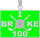 Sterling Silver I Broke 100 Golf Pendant