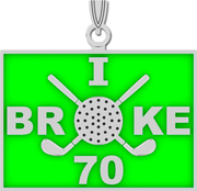 Sterling Silver I Broke 70 Golf Pendant