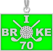 Sterling Silver I Broke 70 Golf Pendant