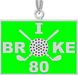 Sterling Silver I Broke 80 Golf Pendant