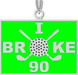 Sterling Silver I Broke 90 Golf Pendant