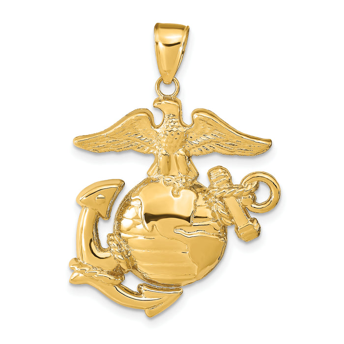 14K Marine Corps Insignia Pendant